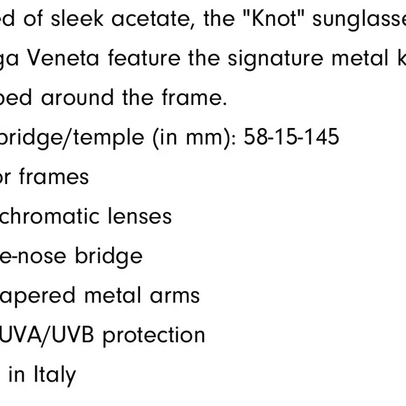 BOTTEGA VENETA Black and Gold Sunglasses